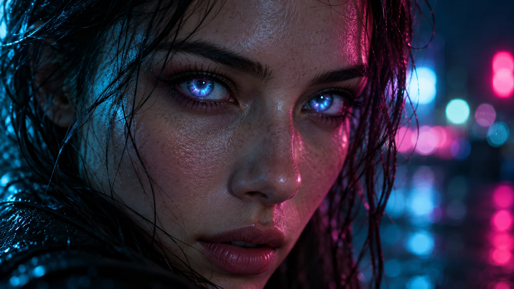 Neon Eyes Cinematic AI Photo Prompts: 12 Ideas