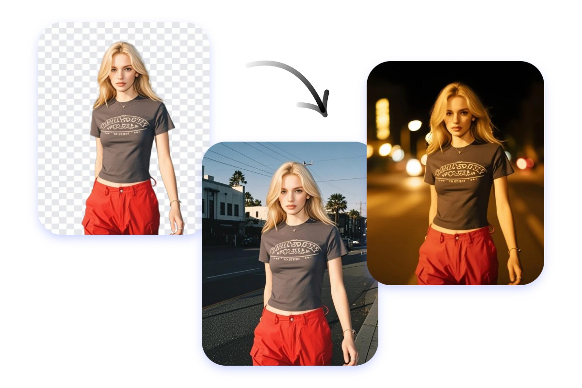 Combine Text and Images for Unique AI Background