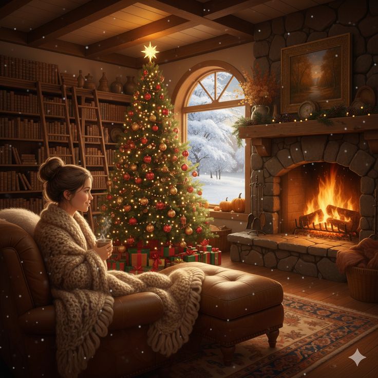 Warm Indoor Christmas Atmosphere