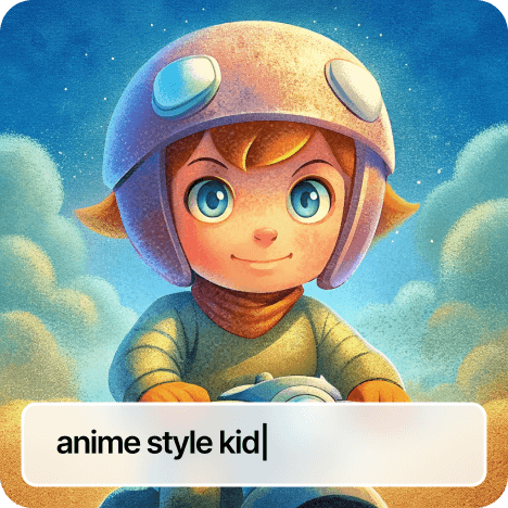 Adventure-Ready Anime Kid on a Dreamy Journey