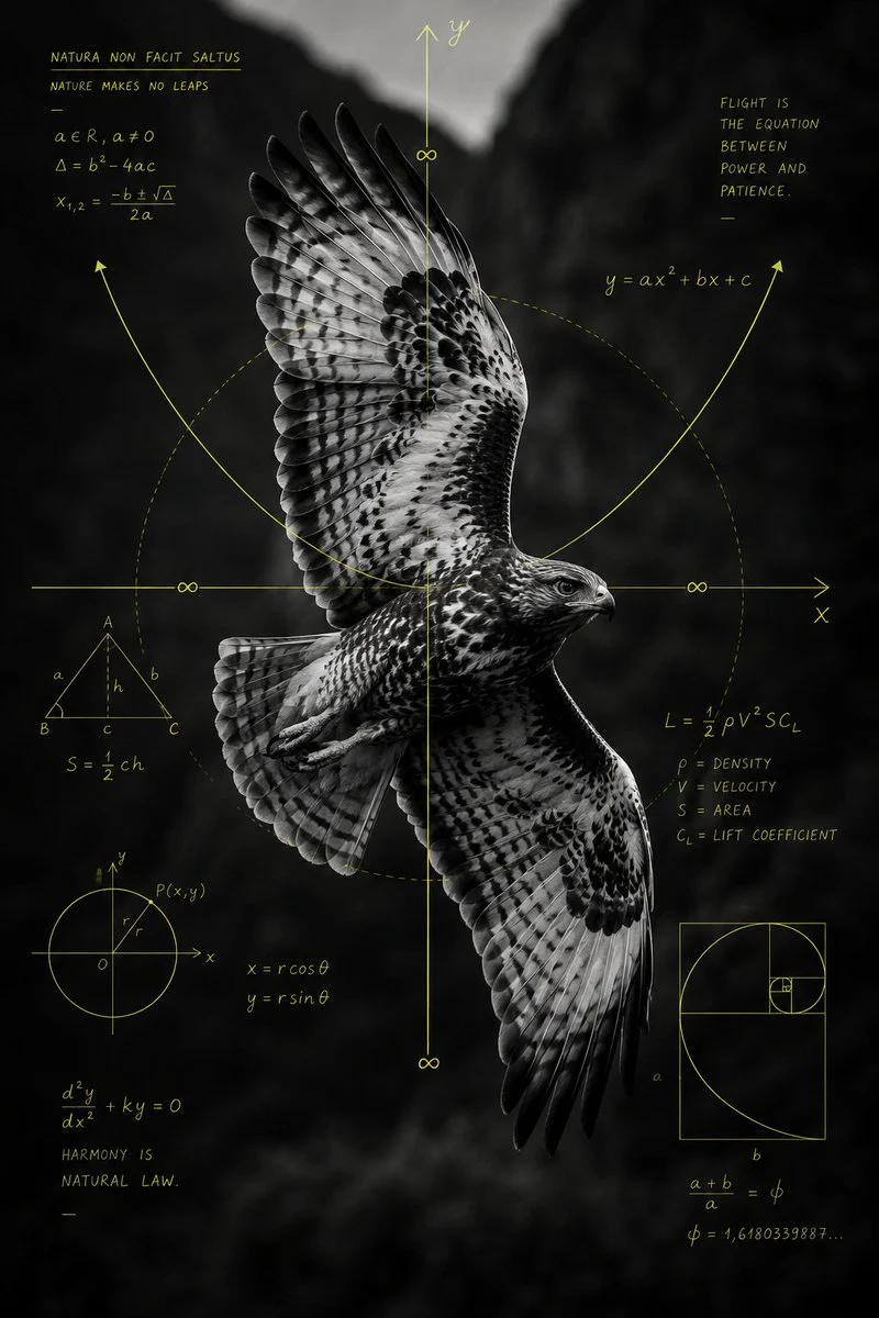 A dramatic black and white fine art photograph of a hawk ...