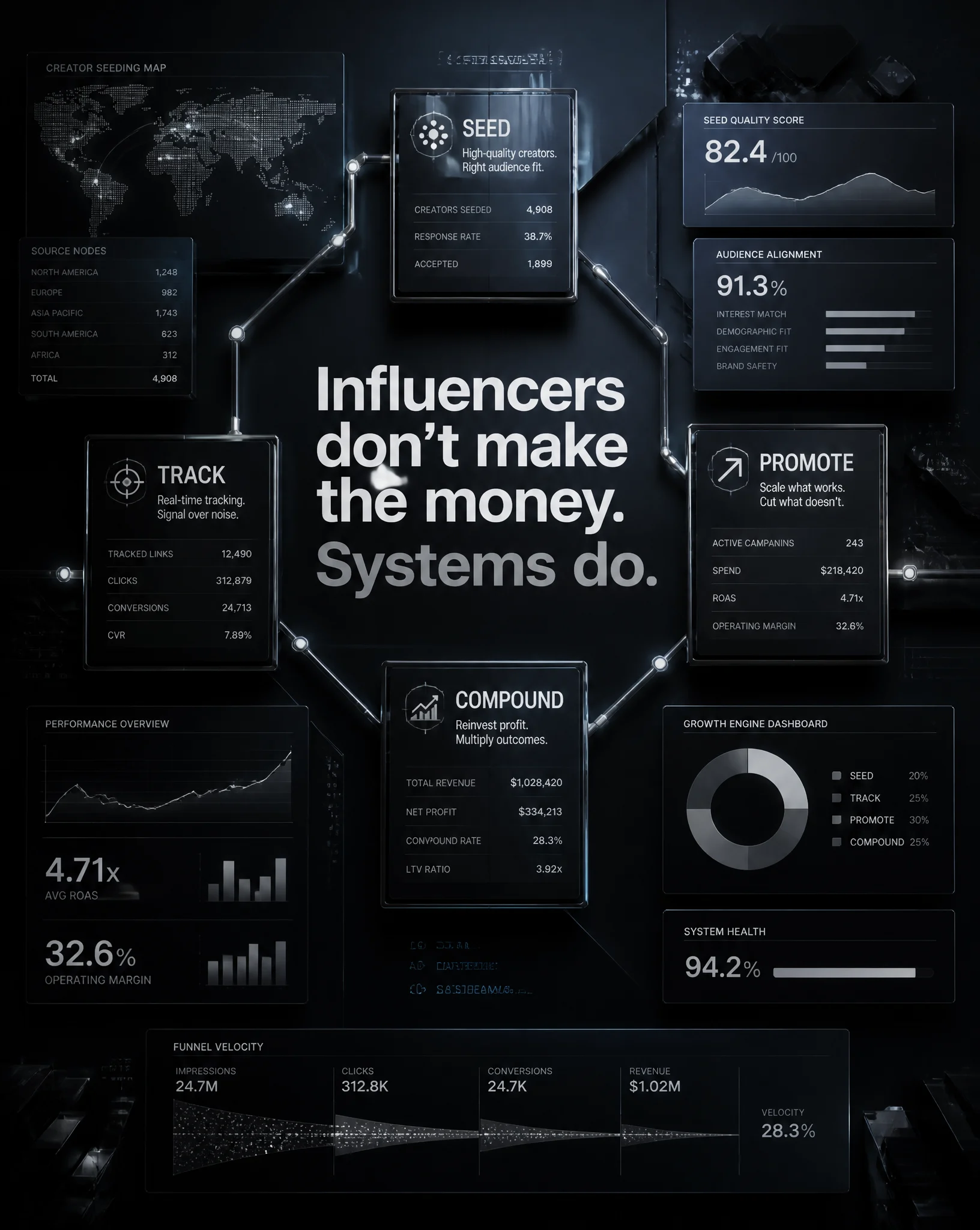 Subject and Action
A high-end, sophisticated evidence board aesthetic representi