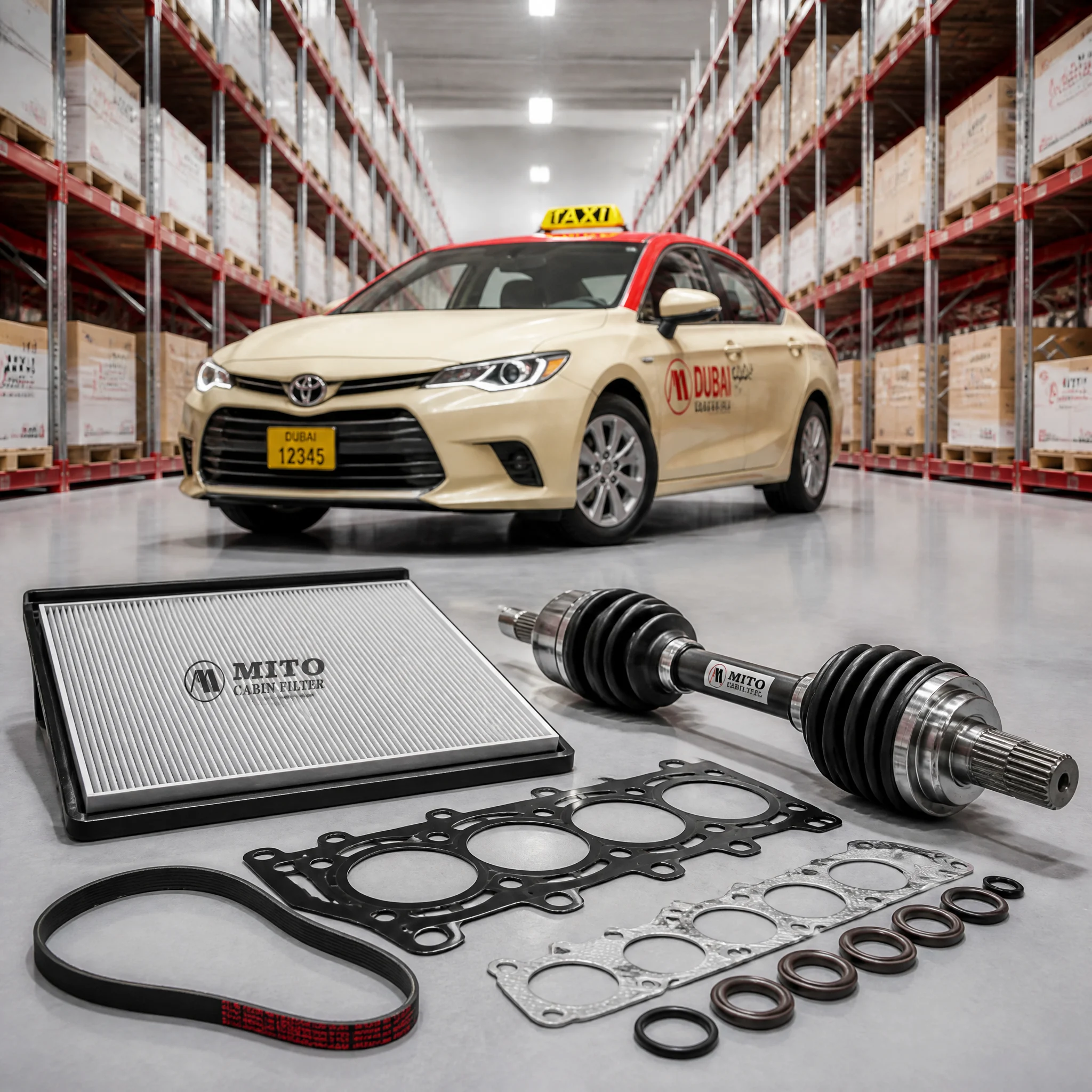 A high-end commercial product assembly featuring an array...