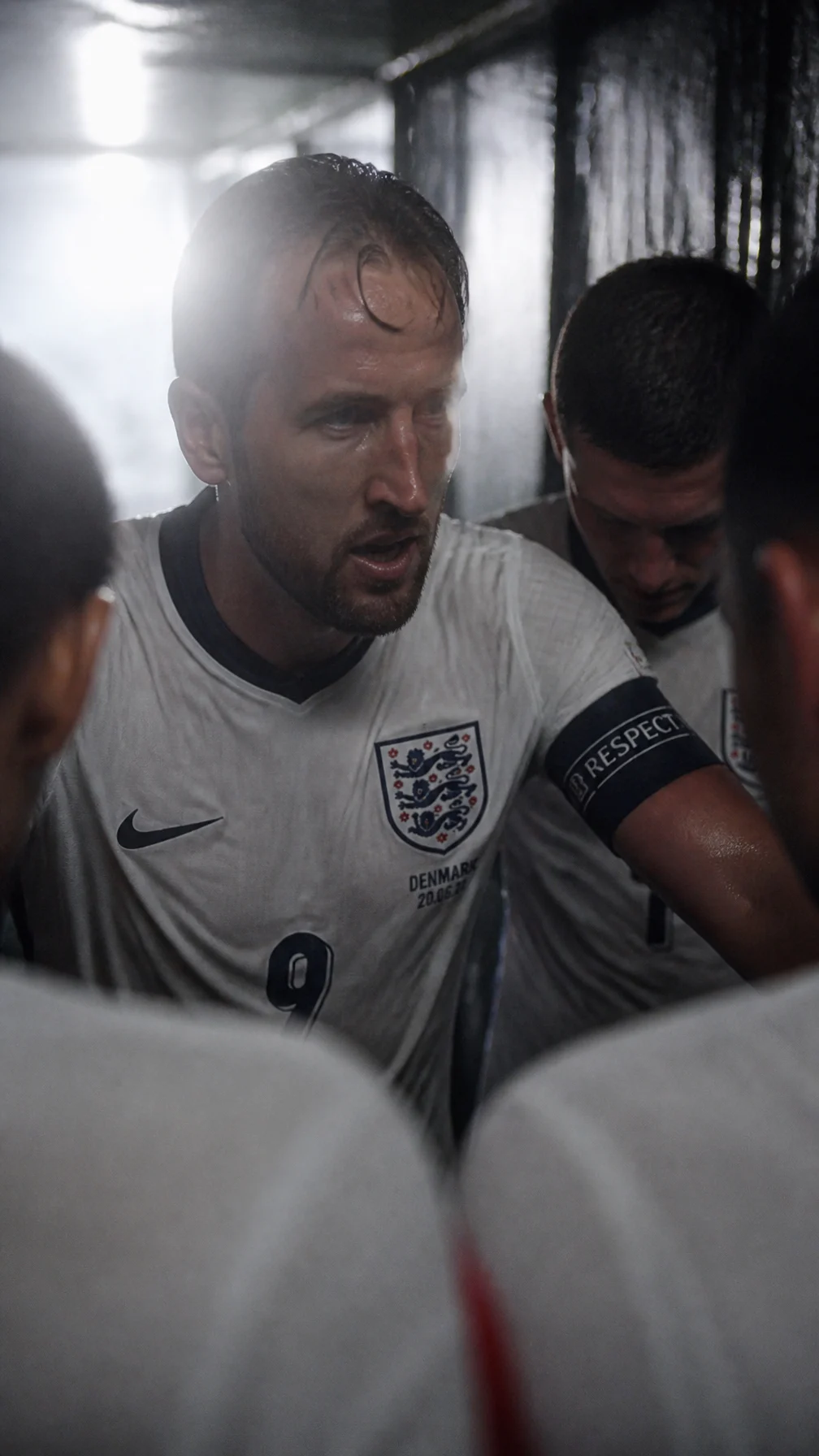 England — "Moody, cinematic scene of an England captain l...