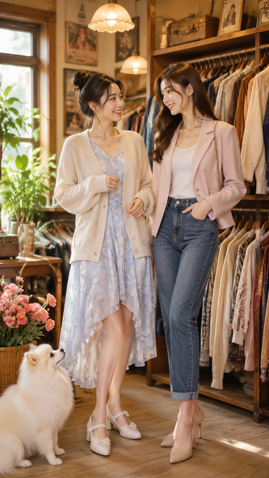韩系闺蜜风 AI 女装提示词
